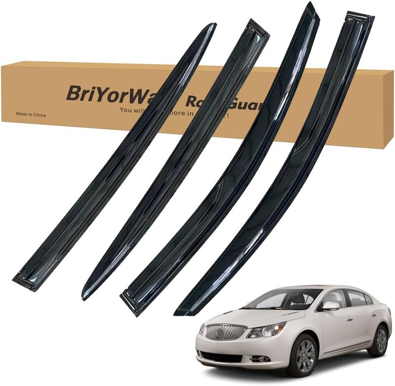 BriYorWay Vent Shades Rain Guards for Buick Lacrosse 2010 2011 2012 2013 2014 2015 2016 Accessories, for Buick Lacrosse Window Deflectors Window Visors - Image 1